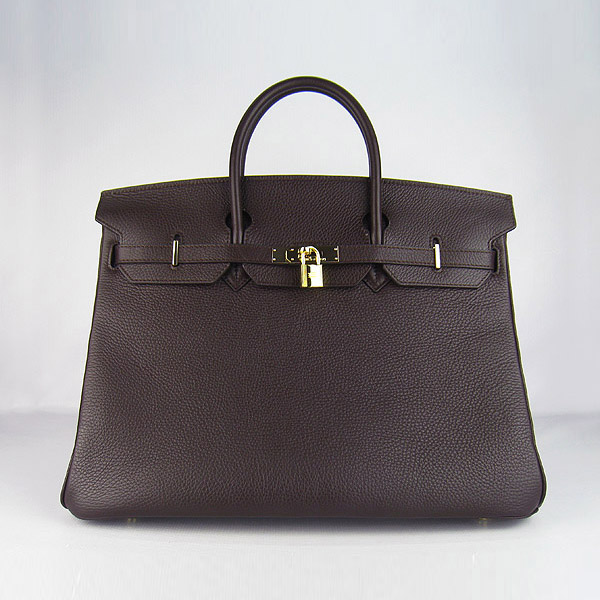 Replica Hermes Birkin 40CM Togo Bag Dark Coffee 6099 Online - Click Image to Close